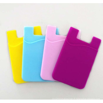 Porte-cartes de crédit en silicone cadeau promotionnel pour téléphone